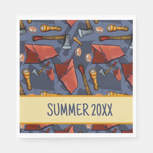 Tent Camping Papier servet (Voorkant)