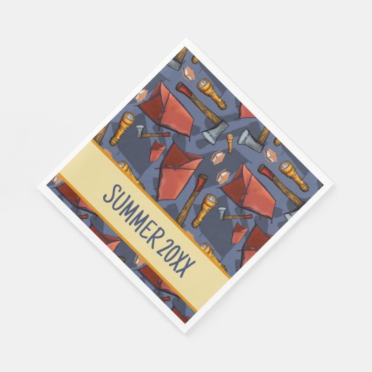 Tent Camping Papier servet (Hoek)