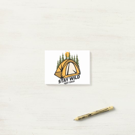 Tent Camping Post-it® Notes (Op bureau)