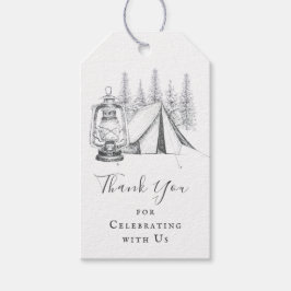 Tent Camping Sketch Wedding Favor Cadeaulabel