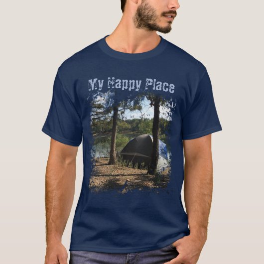 Tent Camping Stylized Graphic T-shirt (Voorkant)