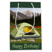 Tent Camping Verjaardag Medium Cadeauzakje (Voorkant)
