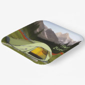 Tent Camping Verjaardag Papieren Bordje (Gebogen)