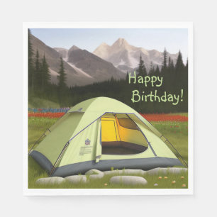 Tent Camping Verjaardag Servet