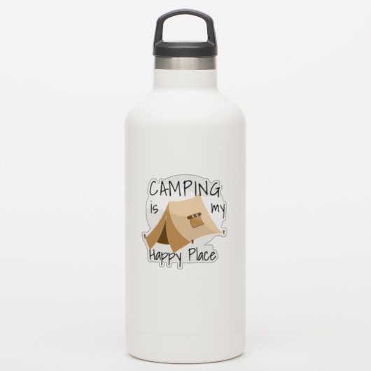 Tent Camping Vinyl Sticker (Waterfles)