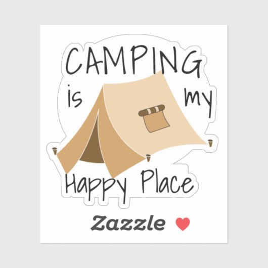 Tent Camping Vinyl Sticker (Vel)