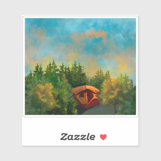 Tent Camping Wilderness Sticker (Vel)