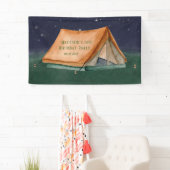 Tent Campout Sleepover Boy Birthday Party Spandoek (Insitu)