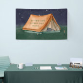 Tent Campout Sleepover Boy Birthday Party Spandoek (Beurs)