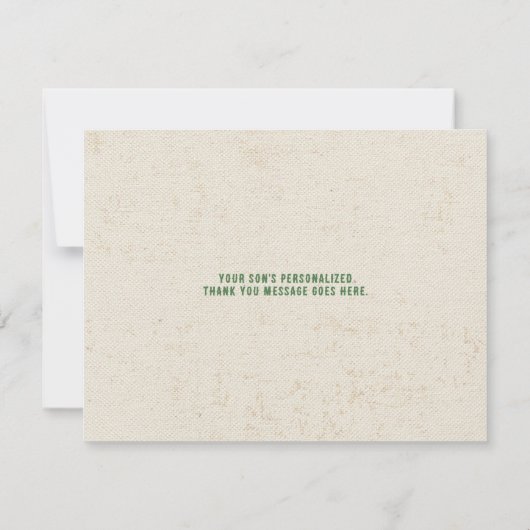 Tent Canvas Camping Bar Mitzvah Bedankkaart (Achterkant)