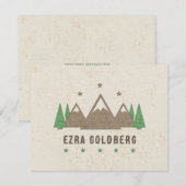 Tent Canvas Camping Bar Mitzvah Bedankkaart (Voorkant / Achterkant)