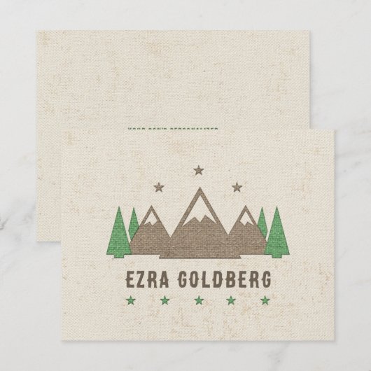 Tent Canvas Camping Bar Mitzvah Bedankkaart (Voorkant / Achterkant)