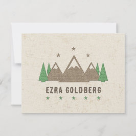 Tent Canvas Camping Bar Mitzvah Bedankkaart