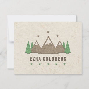 Tent Canvas Camping Bar Mitzvah Bedankkaart