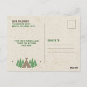 Tent Canvas Camping Bar Mitzvah Dank u Briefkaart (Achterkant)