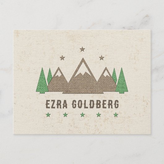 Tent Canvas Camping Bar Mitzvah Dank u Briefkaart (Voorkant)