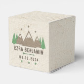 Tent Canvas Camping Bar Mitzvah gepersonaliseerd Bedankdoosjes (Achterkant)