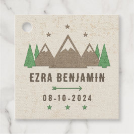 Tent Canvas Camping Bar Mitzvah gepersonaliseerd Bedankjes Labels