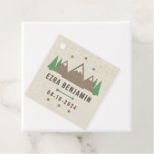 Tent Canvas Camping Bar Mitzvah gepersonaliseerd Bedankjes Labels (In situ)