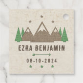 Tent Canvas Camping Bar Mitzvah gepersonaliseerd Bedankjes Labels (Achterkant)