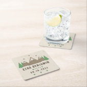 Tent Canvas Camping Bar Mitzvah gepersonaliseerd Kartonnen Onderzetters (Insitu)