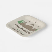 Tent Canvas Camping Bar Mitzvah gepersonaliseerd Papieren Bordje (Gebogen)