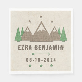 Tent Canvas Camping Bar Mitzvah gepersonaliseerd Servet