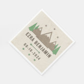 Tent Canvas Camping Bar Mitzvah gepersonaliseerd Servet (Hoek)