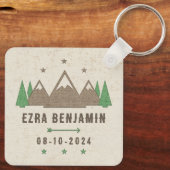 Tent Canvas Camping Bar Mitzvah Gepersonaliseerde Sleutelhanger (Achterkant)