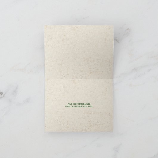 Tent Canvas Camping Bar Mitzvah Gevouwen Bedankkaart (Binnen)