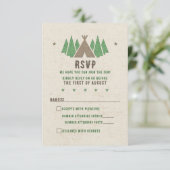 Tent Canvas Camping Bar Mitzvah RSVP Kaartje (Staand voorkant)