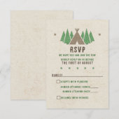 Tent Canvas Camping Bar Mitzvah RSVP Kaartje (Voorkant / Achterkant)