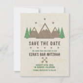 Tent Canvas Camping Bar Mitzvah Save The Date (Voorkant)