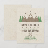 Tent Canvas Camping Bar Mitzvah Save The Date (Voorkant / Achterkant)