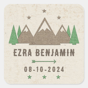 Tent Canvas Kamperen Bar Mitswa Persoonlijk Vierkante Sticker