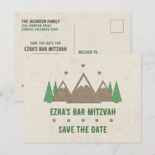 Tent Canvas Kamperen Bar Mitswa Save the Date Briefkaart