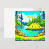 Tent Drijvend op het Meer Camping Thema (Voorkant / Achterkant)