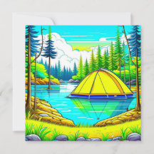 Tent Drijvend op het Meer Camping Thema