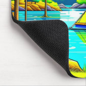 Tent Drijvend op het Meer Camping Thema Muismat (Hoek)