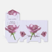 Tent Favor Dozen Lavendel Lila Rozen Verjaardag Bedankdoosjes (Uitgevouwen)