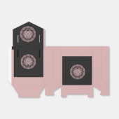 Tent Favoriet Box Roos en zwart Bedankdoosjes (Uitgevouwen)