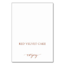 Tent Food Label Bruiloft Buffet Terracotta Roest