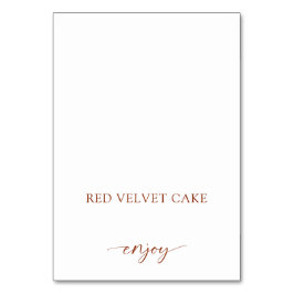 Tent Food Label Bruiloft Buffet Terracotta Roest Kaart