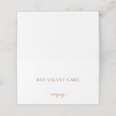 Tent Food Label Bruiloft Buffet Terracotta Roest Plaatskaartje (Buitenkant ongevouwen)