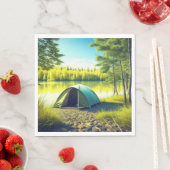 Tent in een prachtig bos bij een meer servet (Insitu)