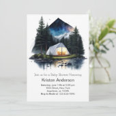 Tent in het Starlight Adventure Baby shower Kaart (Staand voorkant)