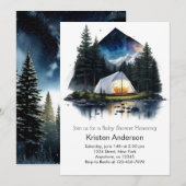 Tent in het Starlight Adventure Baby shower Kaart (Voorkant / Achterkant)