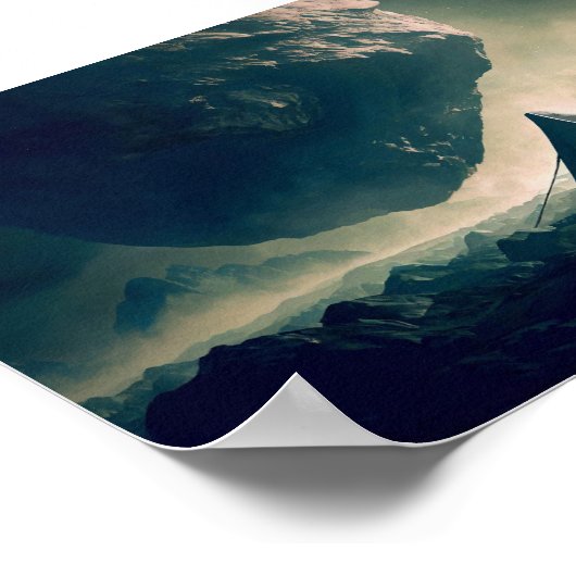 Tent Kamperen in Deep Space Poster (Hoek)