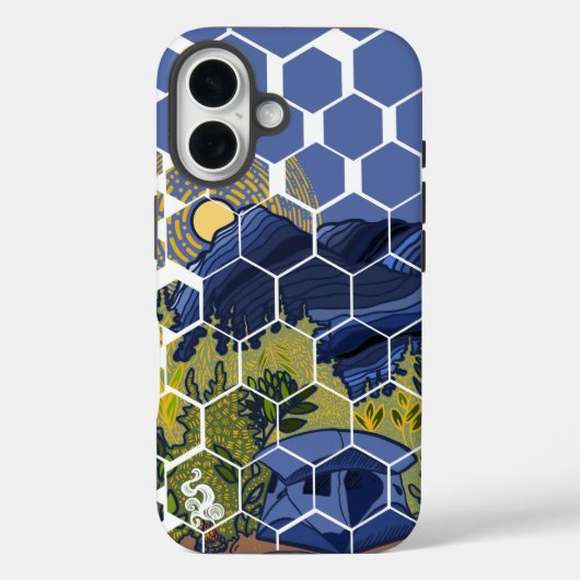 Tent kamperen iPhone hoes (Achterkant)