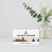 Tent Logo | Bomen en vogels Visitekaartje (Staand voorkant)